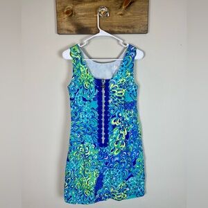 Lilly Pulitzer Cathy shift dress “Lilly’s Lagoon Peacock” size 2